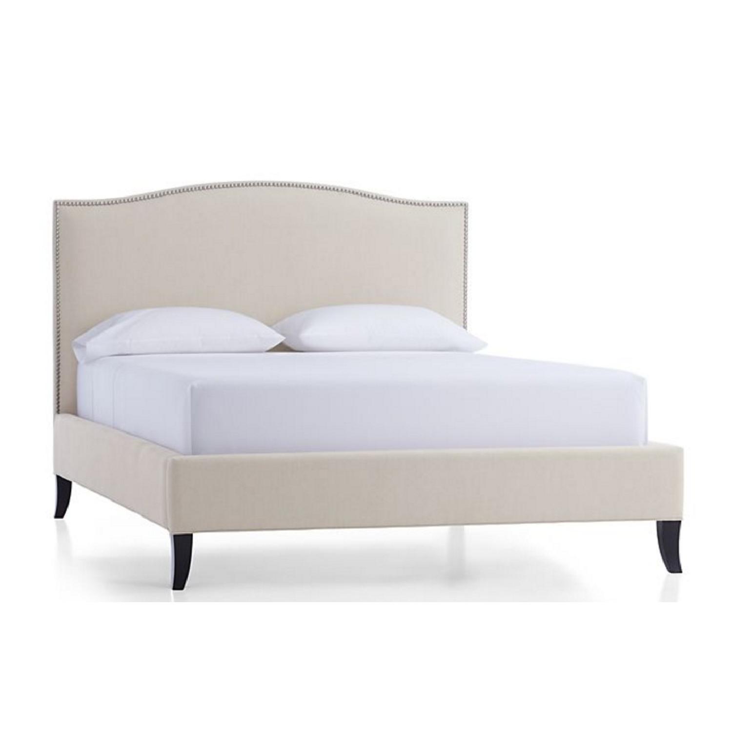 Crate & Barrel Queen Size Colette Upholstered Bed - image-2
