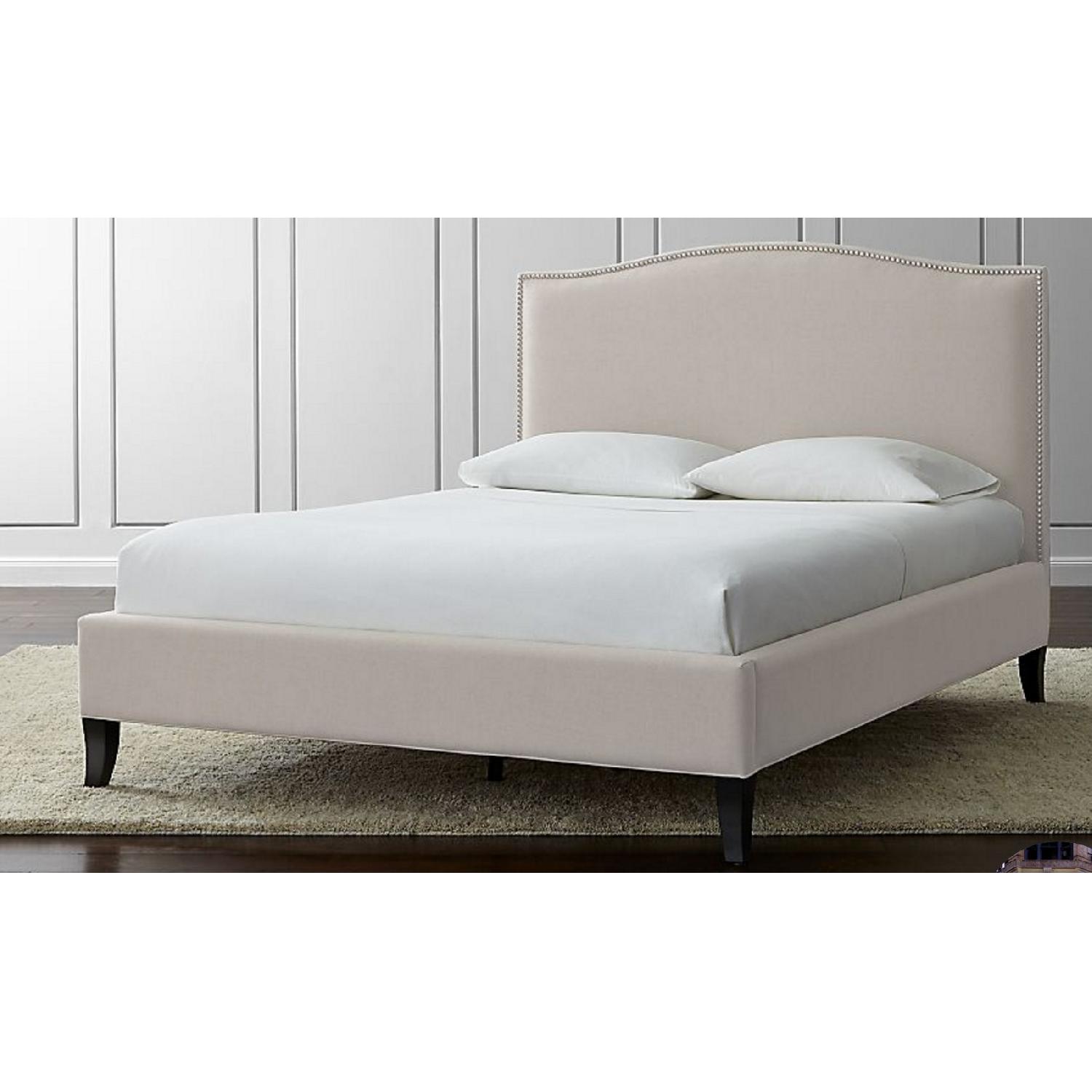 Crate & Barrel Queen Size Colette Upholstered Bed - image-3