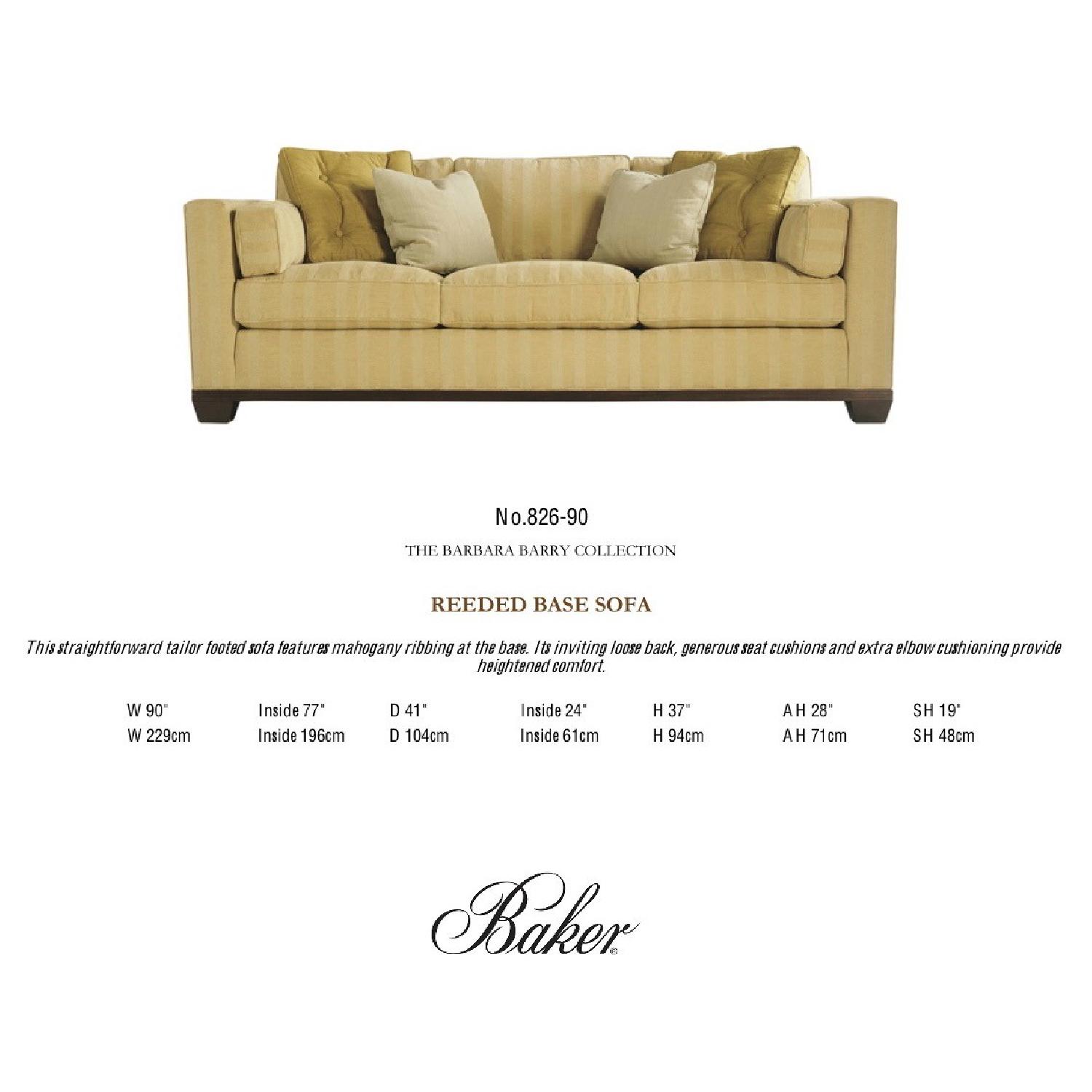 Baker Furniture Barbara Barry Reeded Base Sofa - image-1