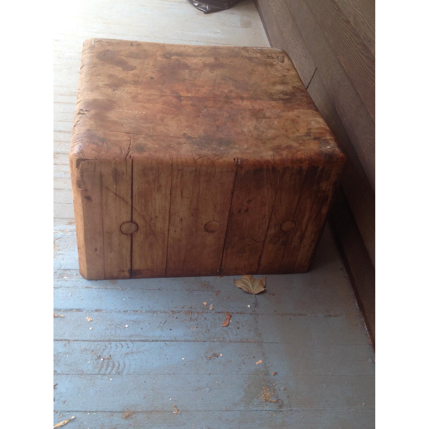 Antique Butcher Block Coffee Table - image-2