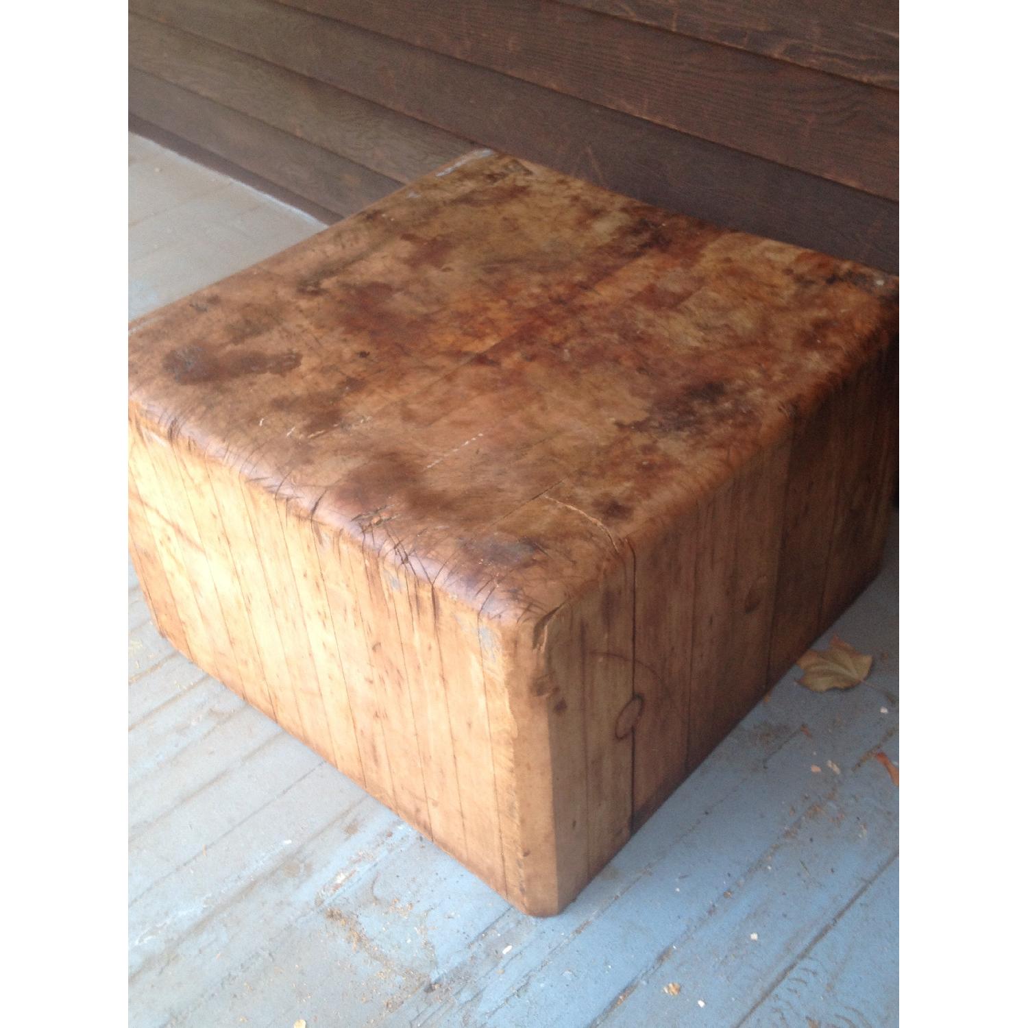 Antique Butcher Block Coffee Table - image-4