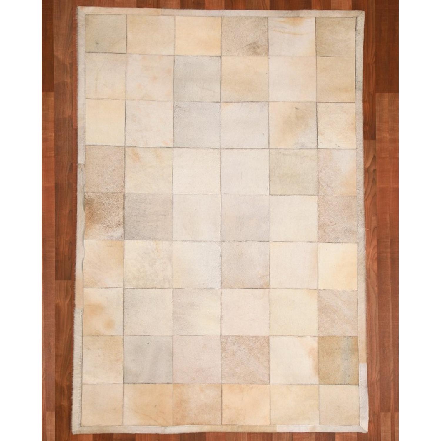 Alberta Cowhide Patchwork Rug - image-1