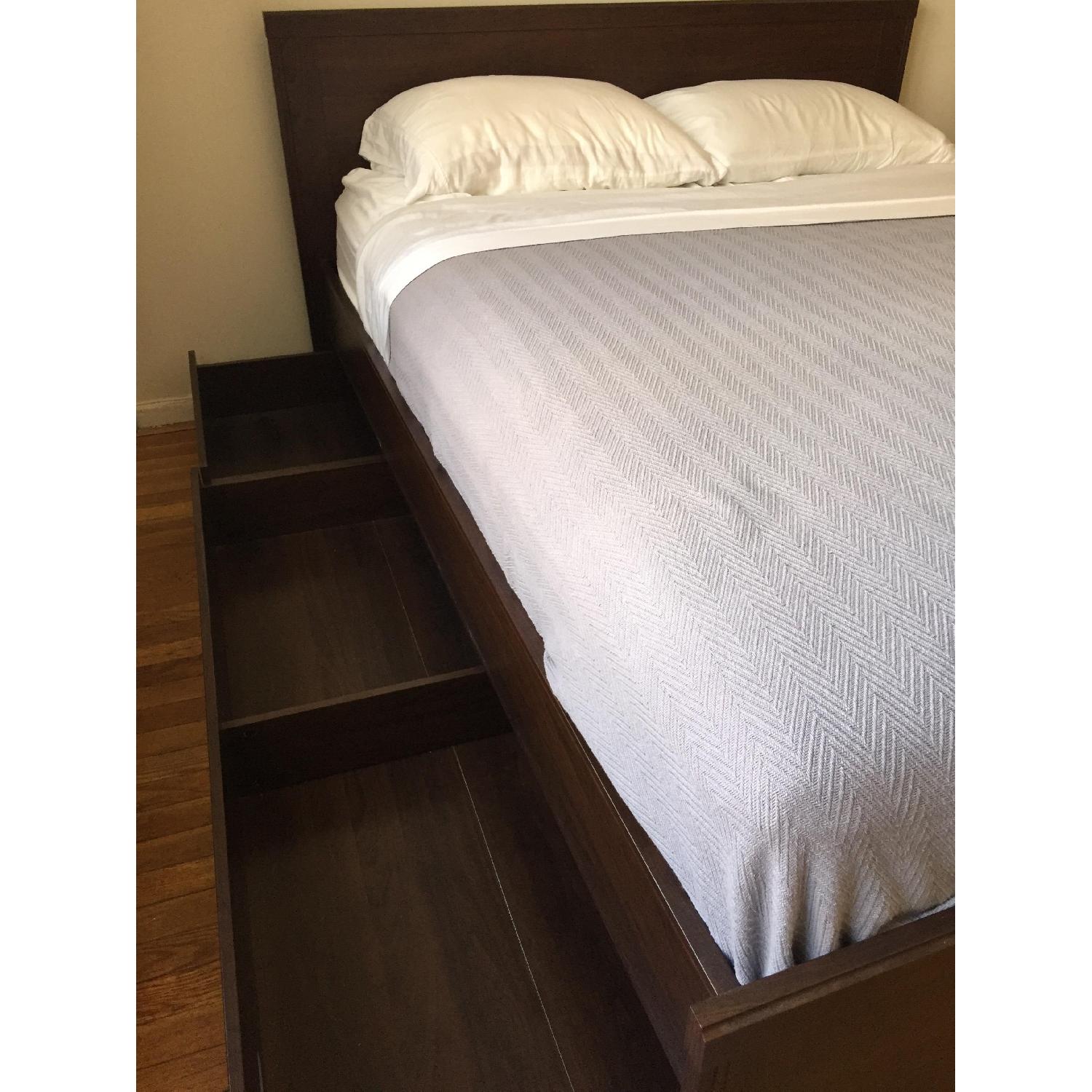 Ikea Brusali Bed Frame w/ 4 Storage Boxes - image-2