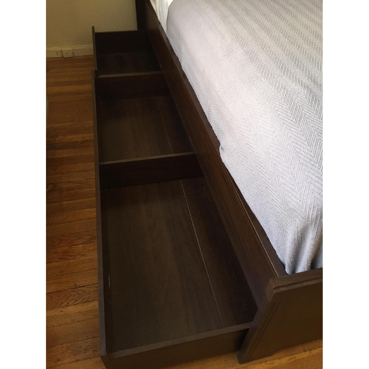 Ikea Brusali Bed Frame w/ 4 Storage Boxes AptDeco