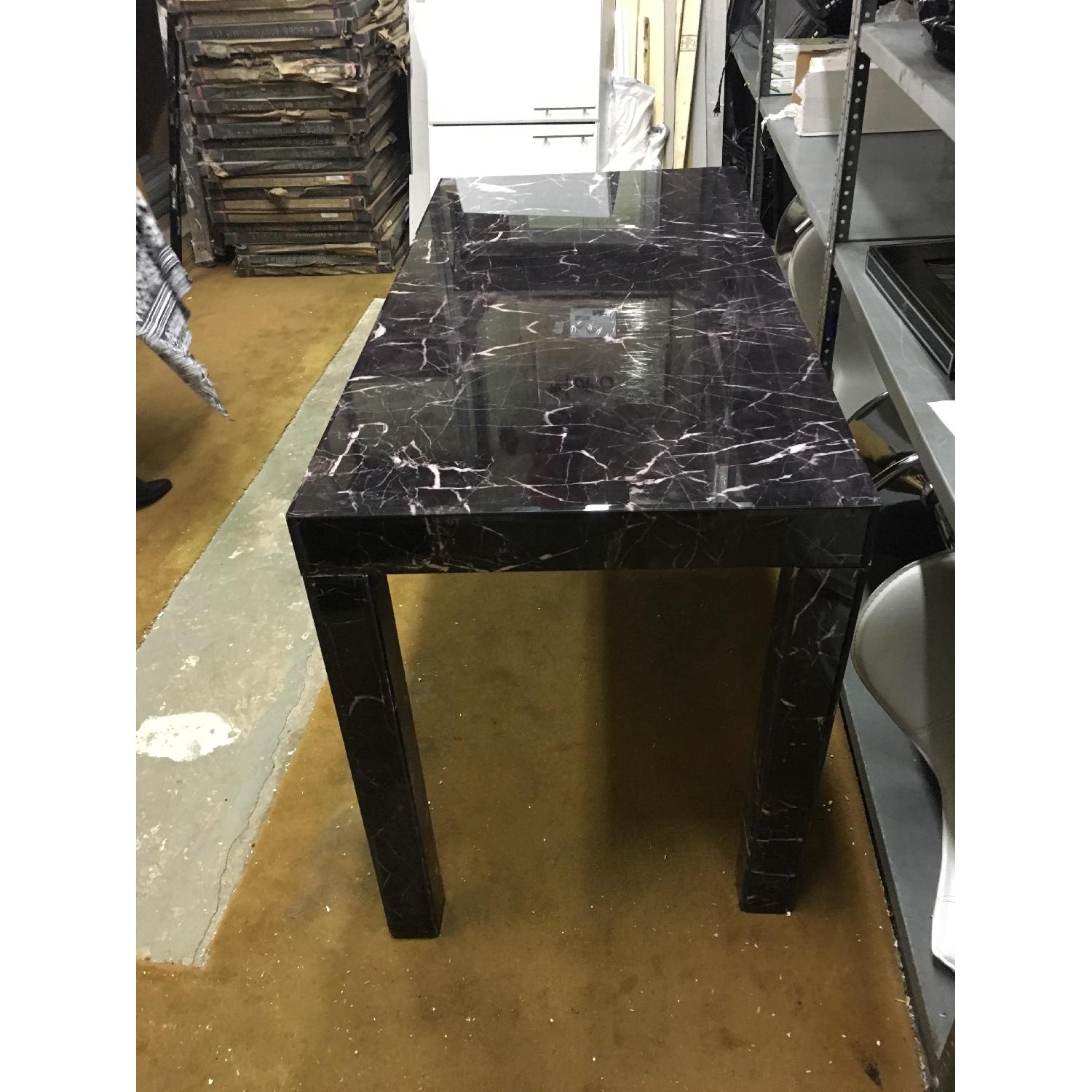 West Elm Parsons Black Marble Desk - image-2