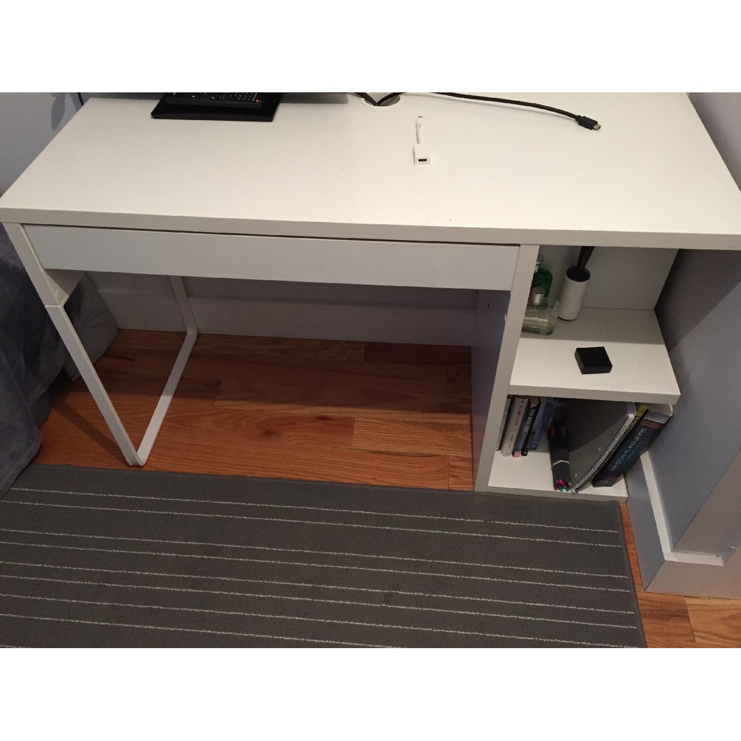 Ikea White Desk w/ Shelves AptDeco