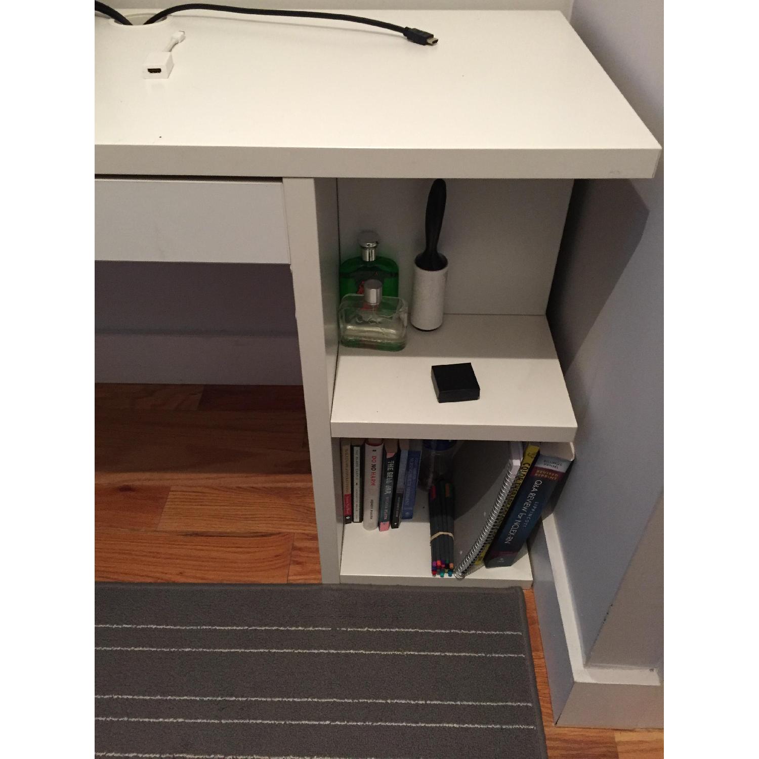 Ikea White Desk w/ Shelves AptDeco