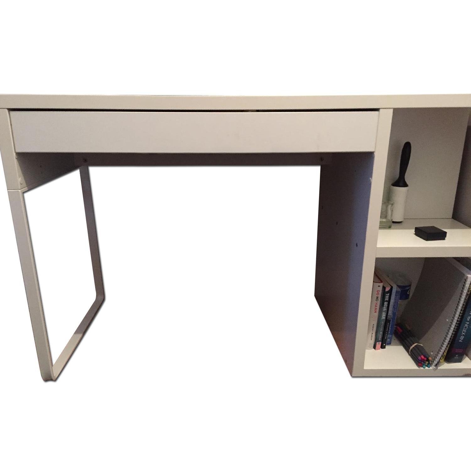 Ikea White Desk w/ Shelves AptDeco
