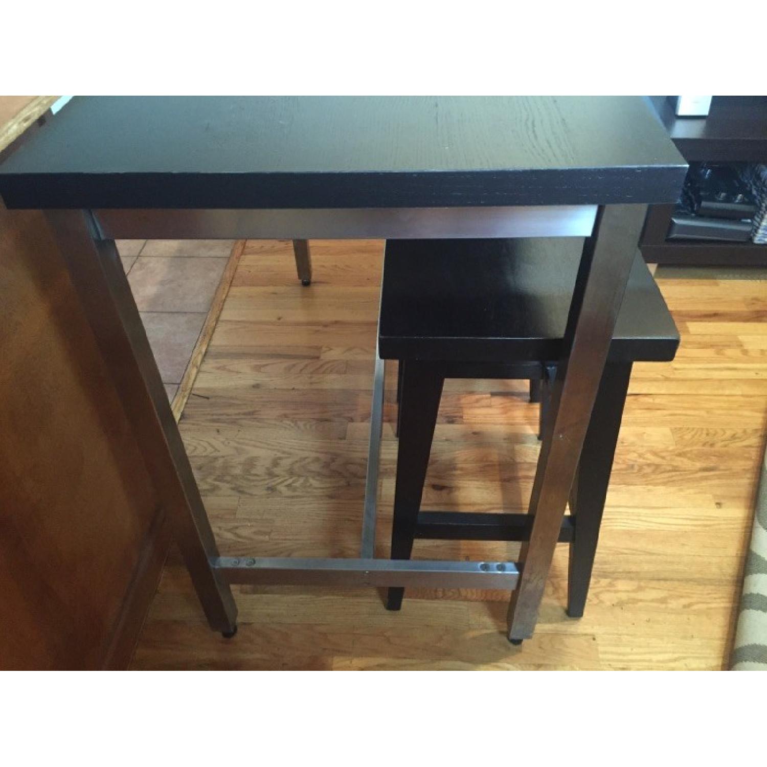 West Elm Bar Table w/ 2 Bar Stools - image-2