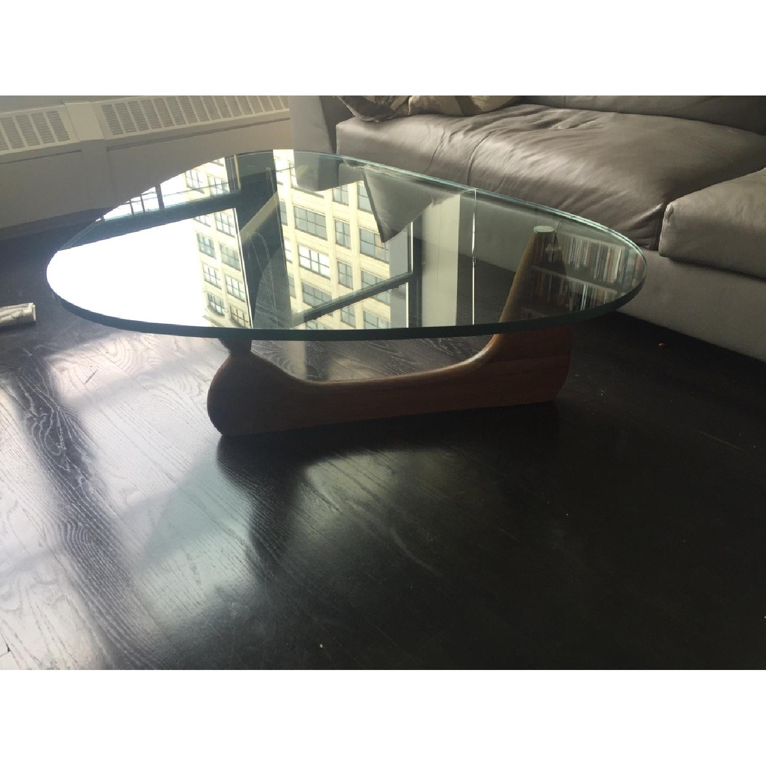 Design Within Reach Noguchi Walnut Glass Coffee Table - image-1