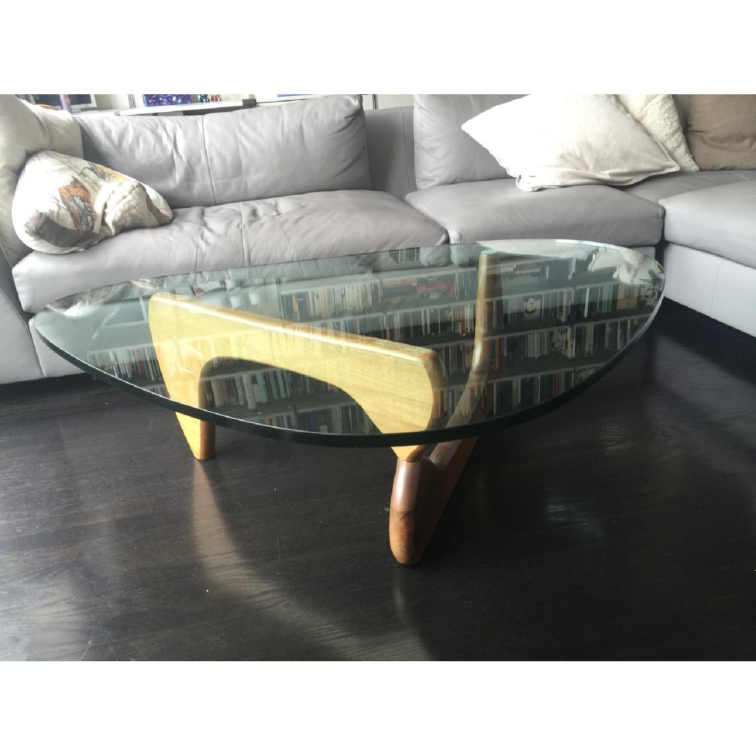Design Within Reach Noguchi Walnut Glass Coffee Table - image-5