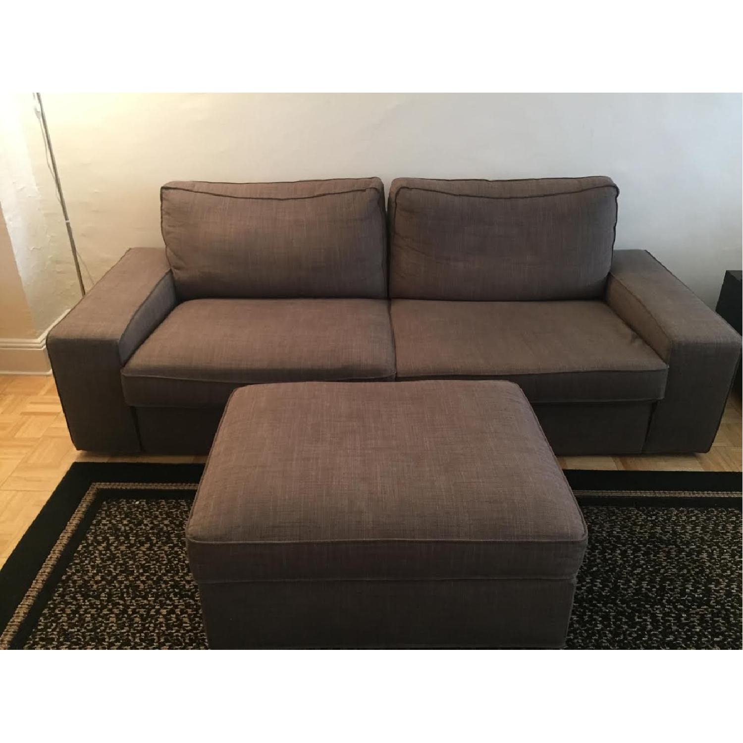Ikea Kivik Sofa + Footstool w/ Storage AptDeco