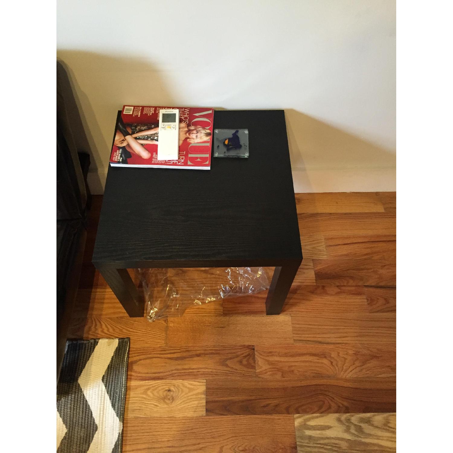 Futon w/ 2 Storage Stools + Side Table - image-3