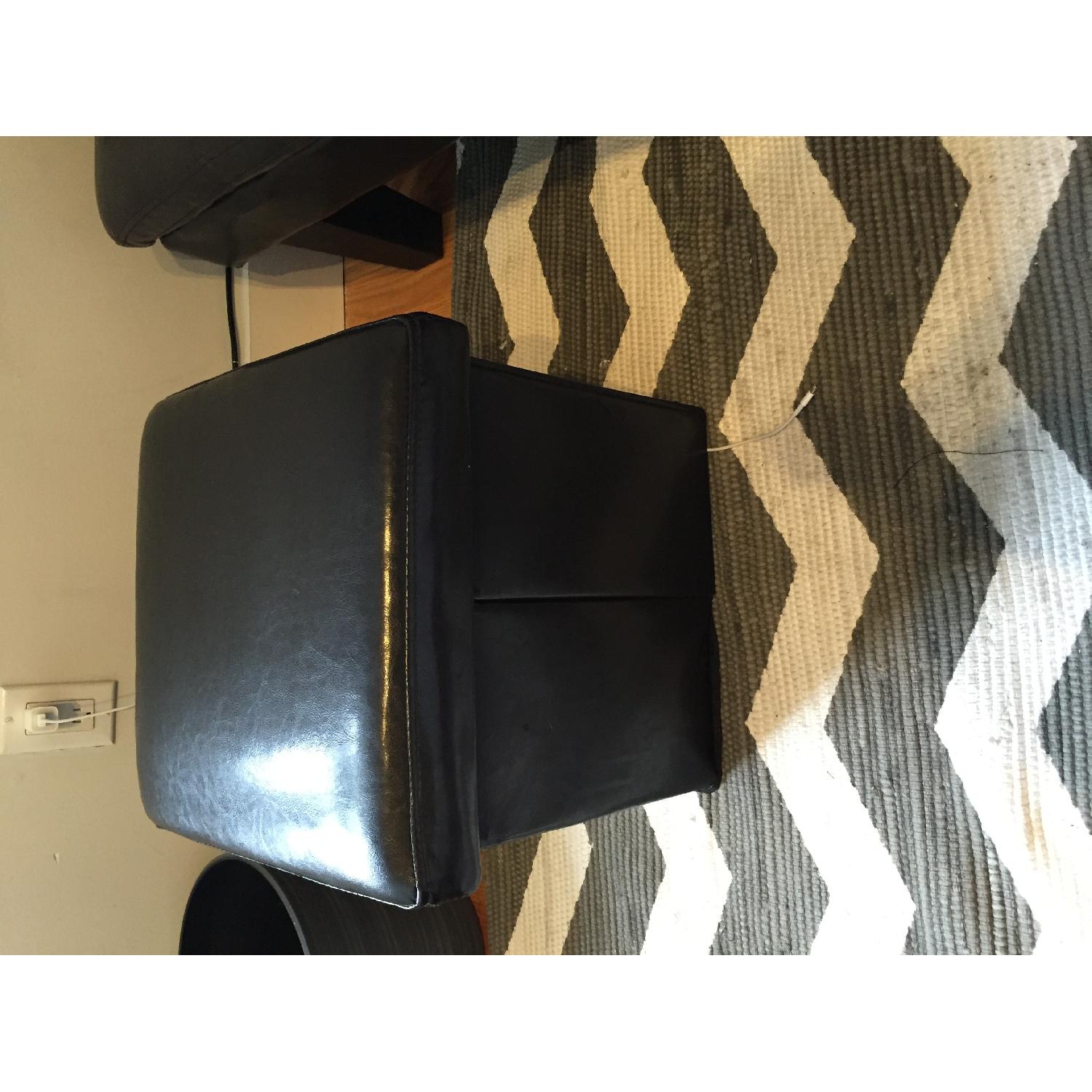 Futon w/ 2 Storage Stools + Side Table - image-4