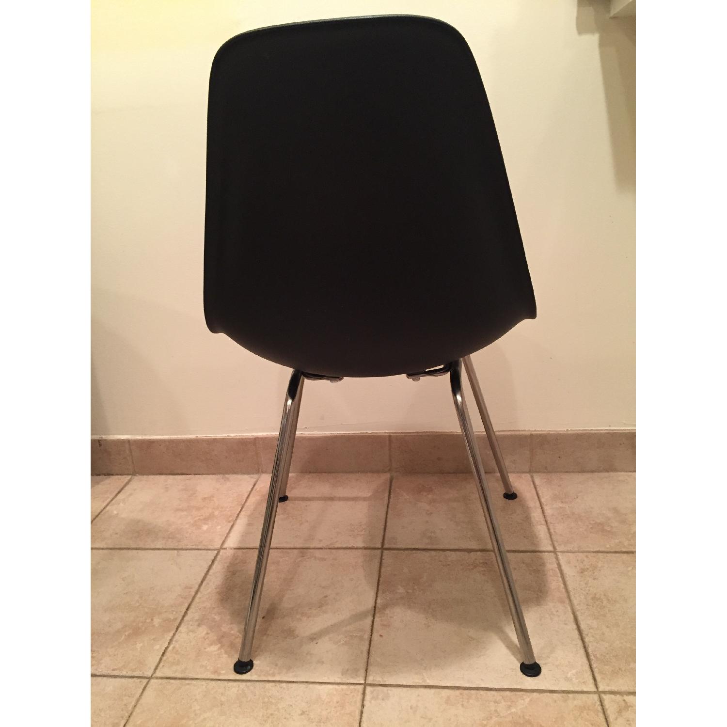 Eames Herman Miller Black Plastic Molded Chairs - image-3