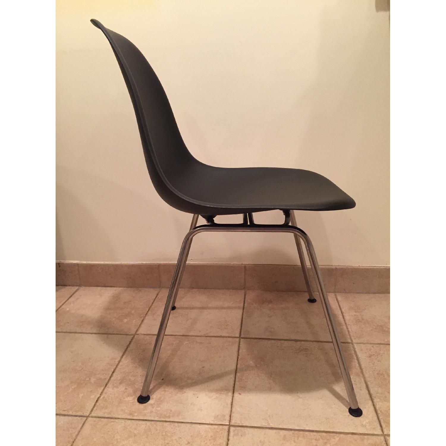 Eames Herman Miller Black Plastic Molded Chairs - image-5