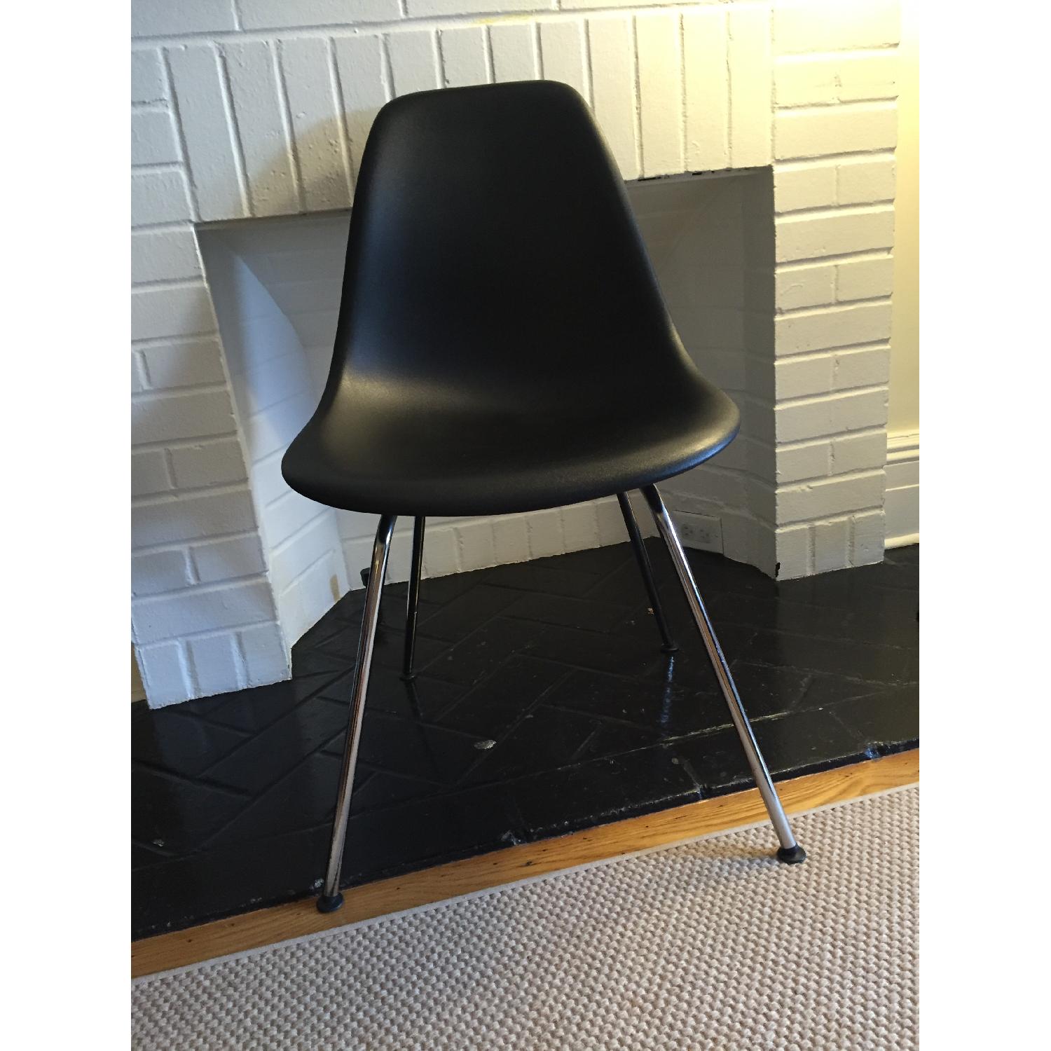Eames Herman Miller Black Plastic Molded Chairs - image-6