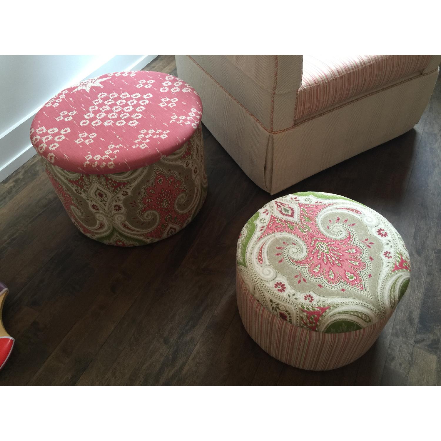 Custom Made Twin Girls Bed Frames w/ Chair + 2 Storage Bins - image-2