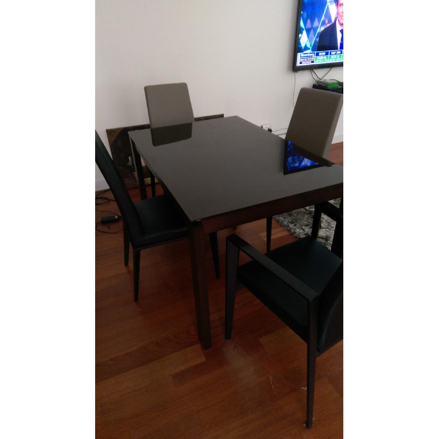 Calligaris Glass Extendable Dining Table w/ 6 Chairs - image-1