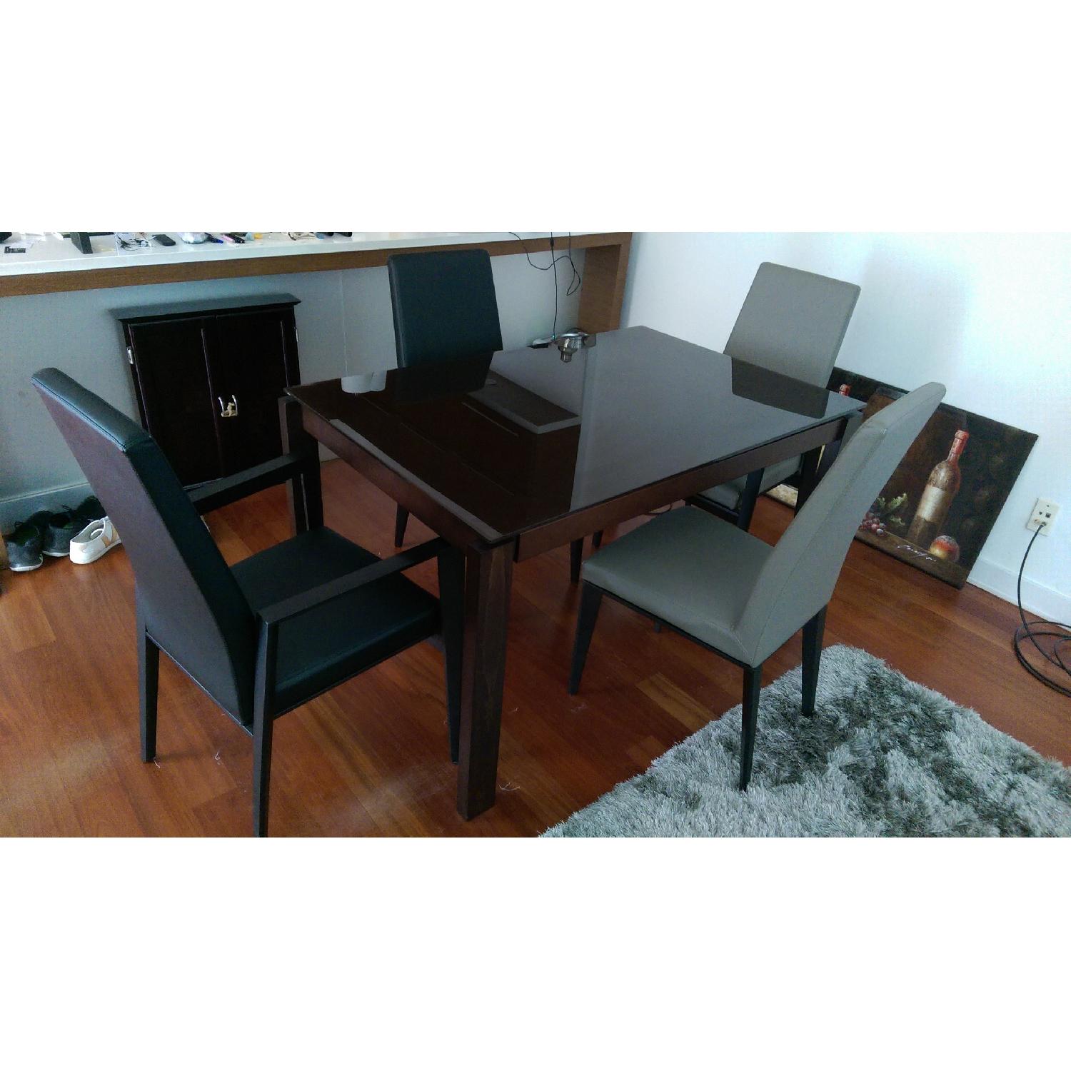 Calligaris Glass Extendable Dining Table w/ 6 Chairs - image-2