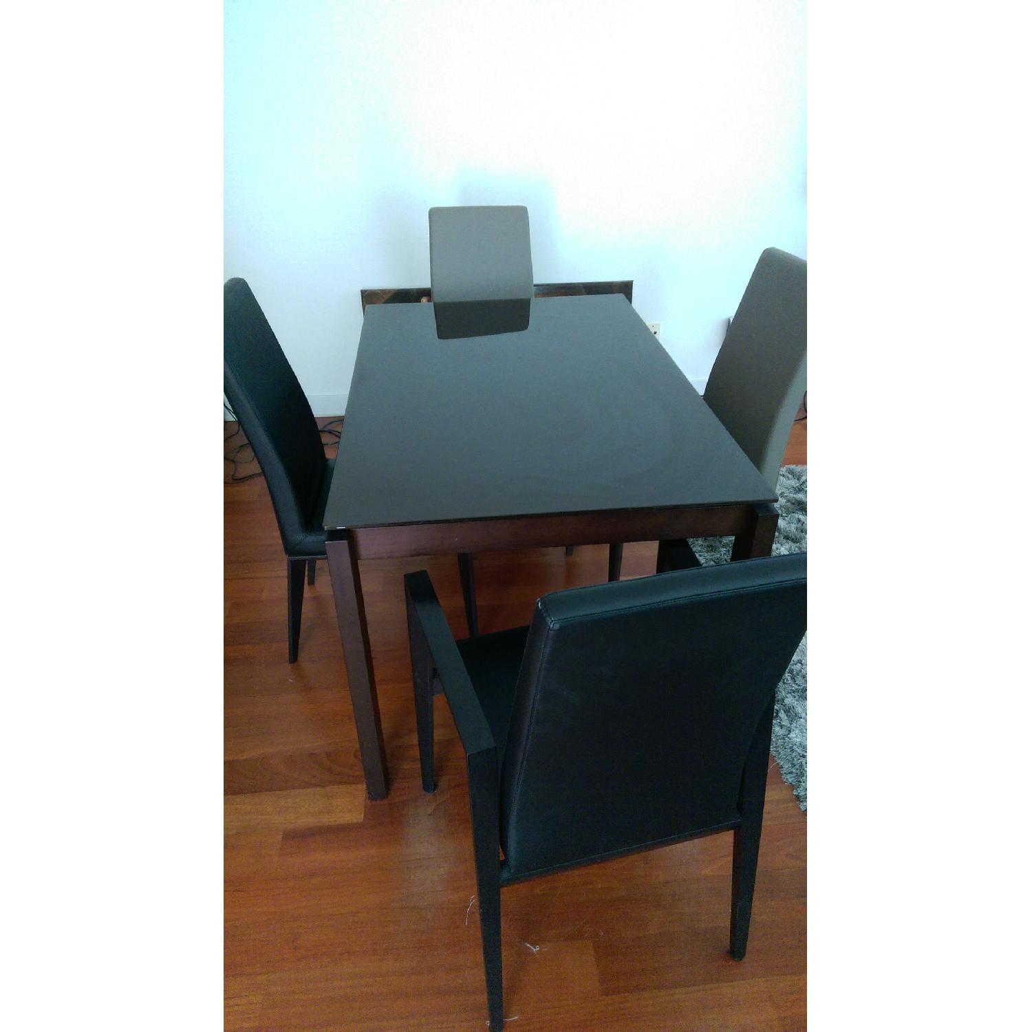 Calligaris Glass Extendable Dining Table w/ 6 Chairs - image-7