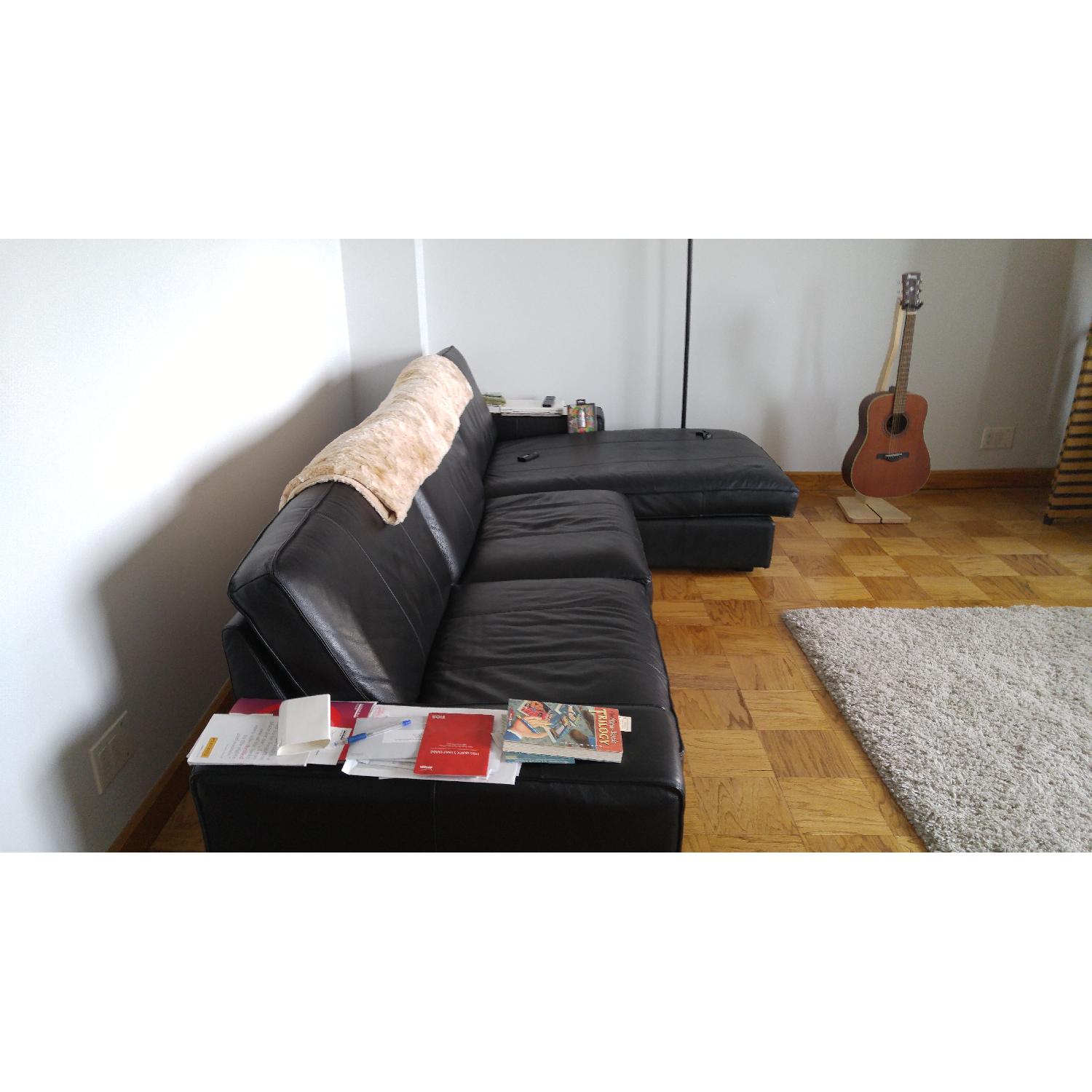 Ikea-Kivik Sofa w/ Chaise Lounge in Grann Black - image-3