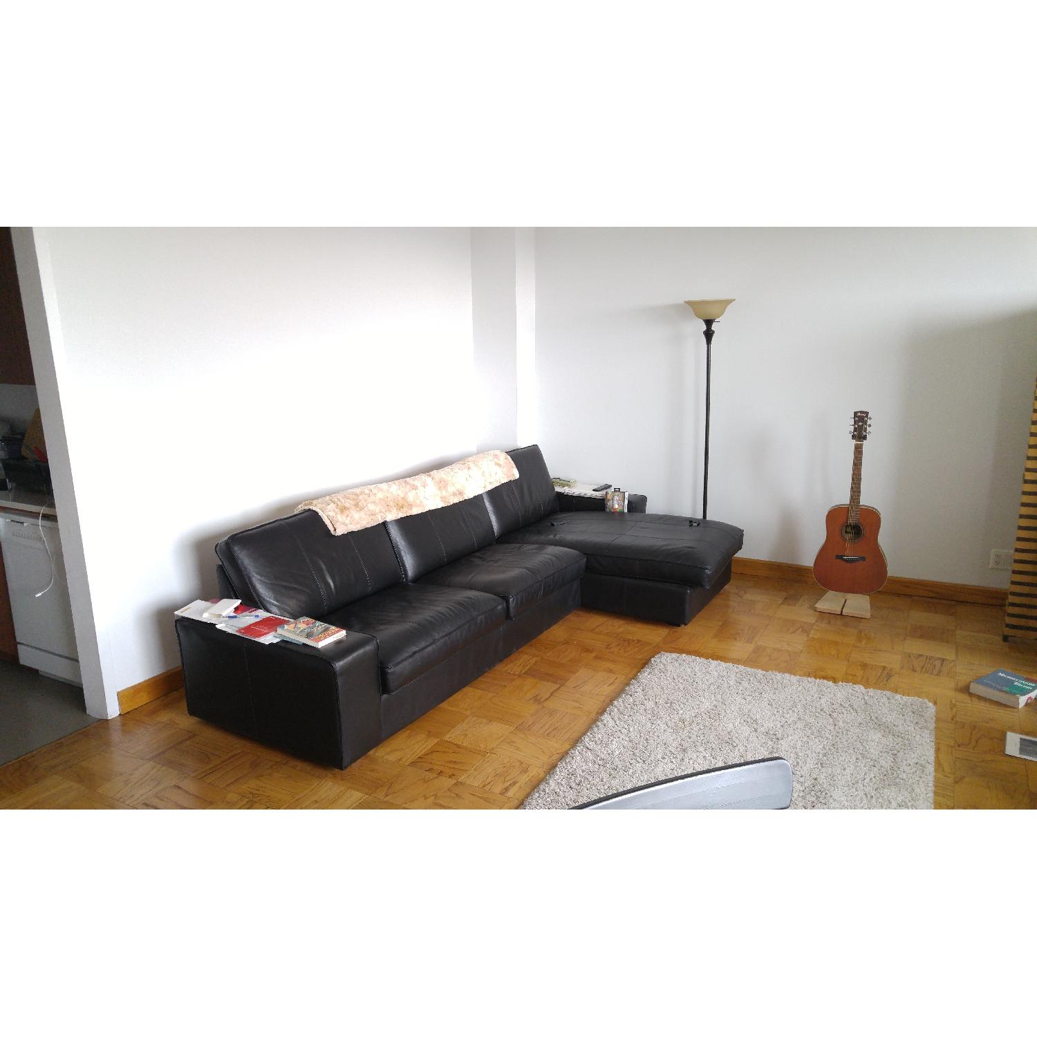 Ikea-Kivik Sofa w/ Chaise Lounge in Grann Black - image-5