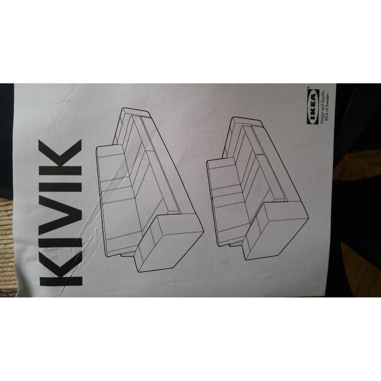 Ikea-Kivik Sofa w/ Chaise Lounge in Grann Black - image-7