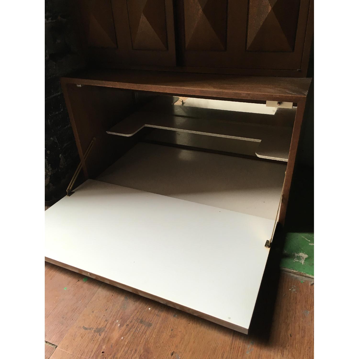 Vintage Wooden Shelving w/ Bar - image-2