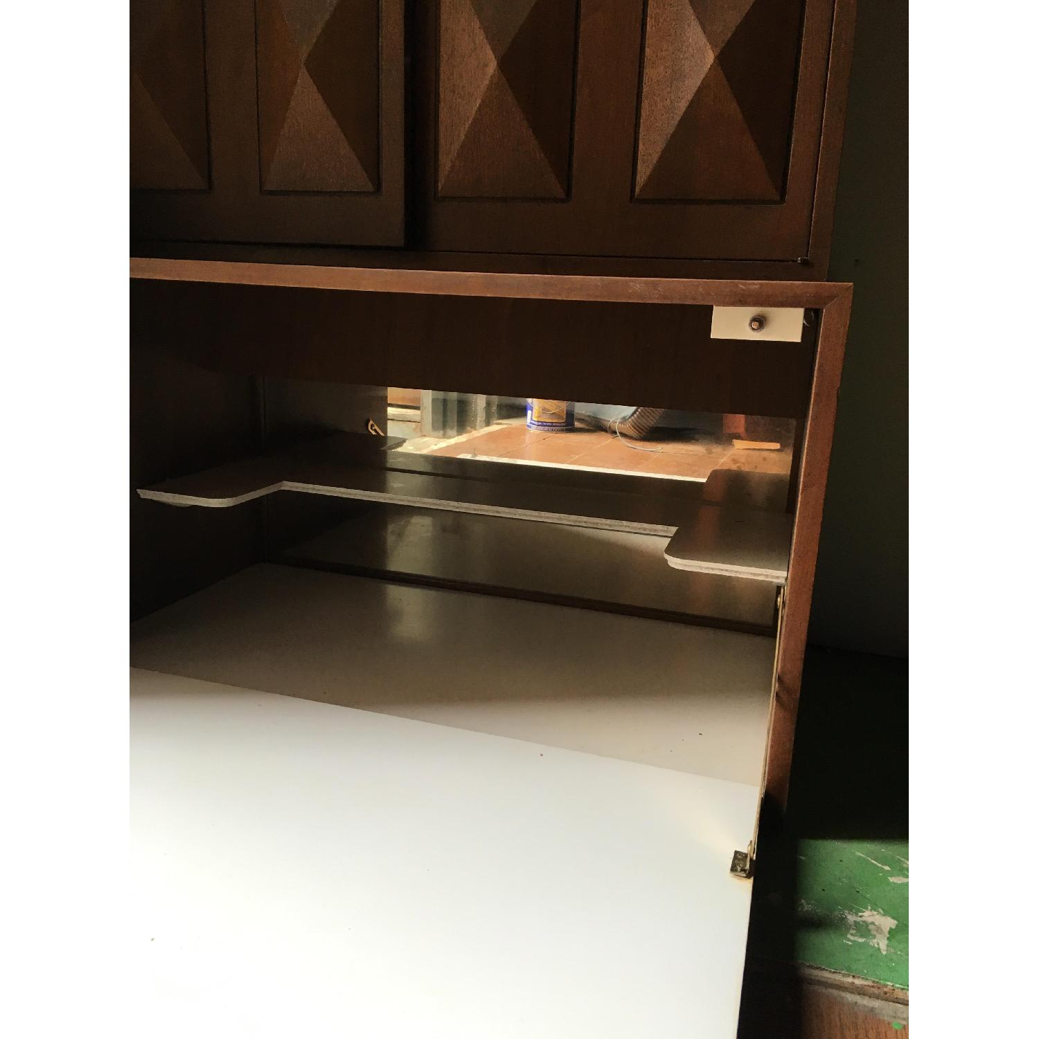 Vintage Wooden Shelving w/ Bar - image-6