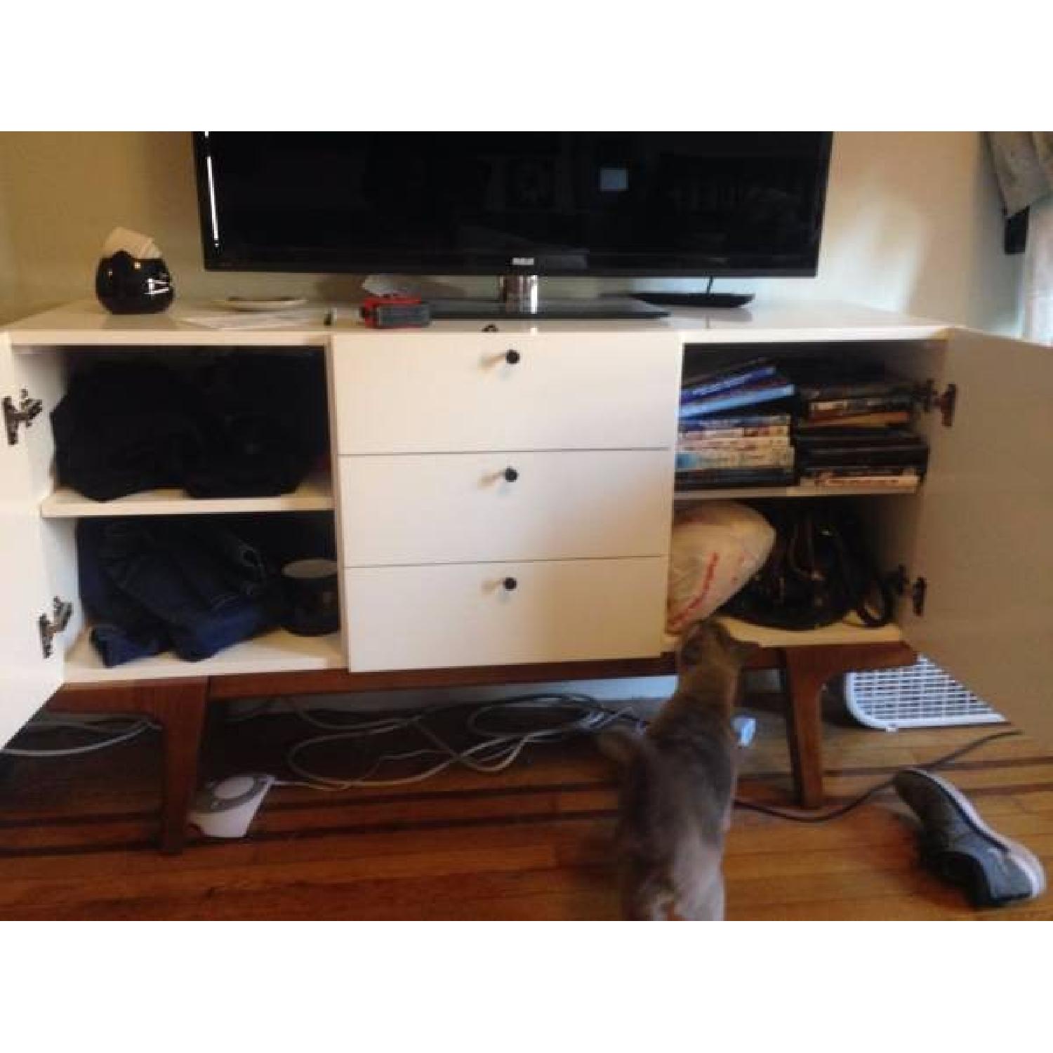 West Elm Modern Media Console in White - image-2