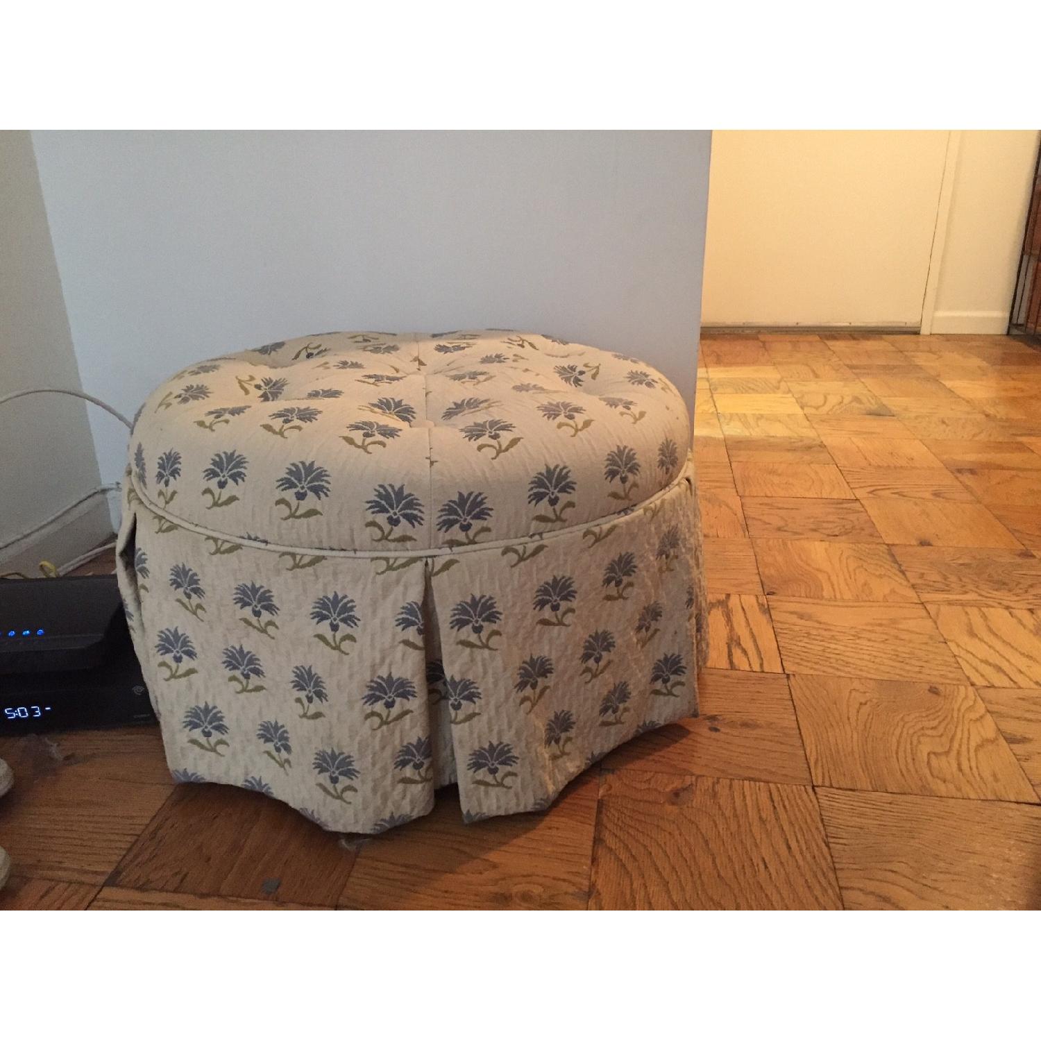 Kellog Collection Custom White Couch w/ 2 Pillows + Matching Ottoman - image-4