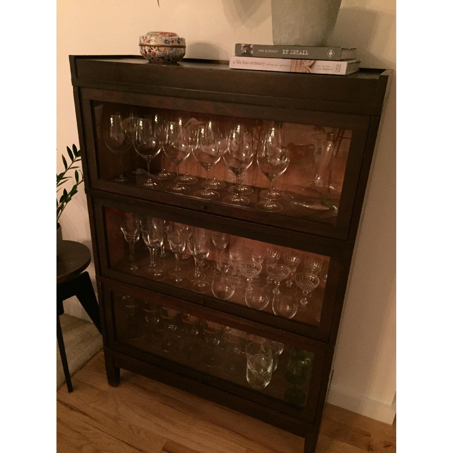 Vintage Wood Barrister Cabinet - image-2