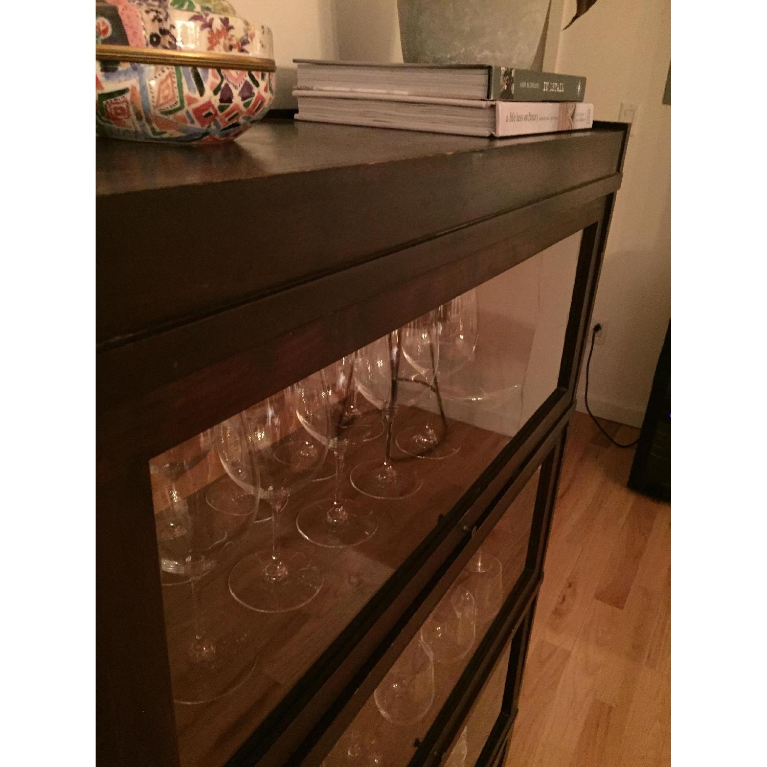 Vintage Wood Barrister Cabinet - image-3