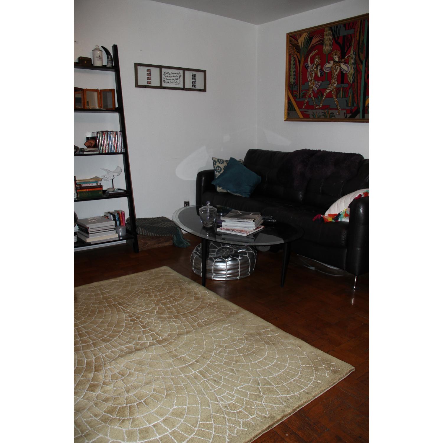 Contemporary Silk & Wool Indian Rug - image-2