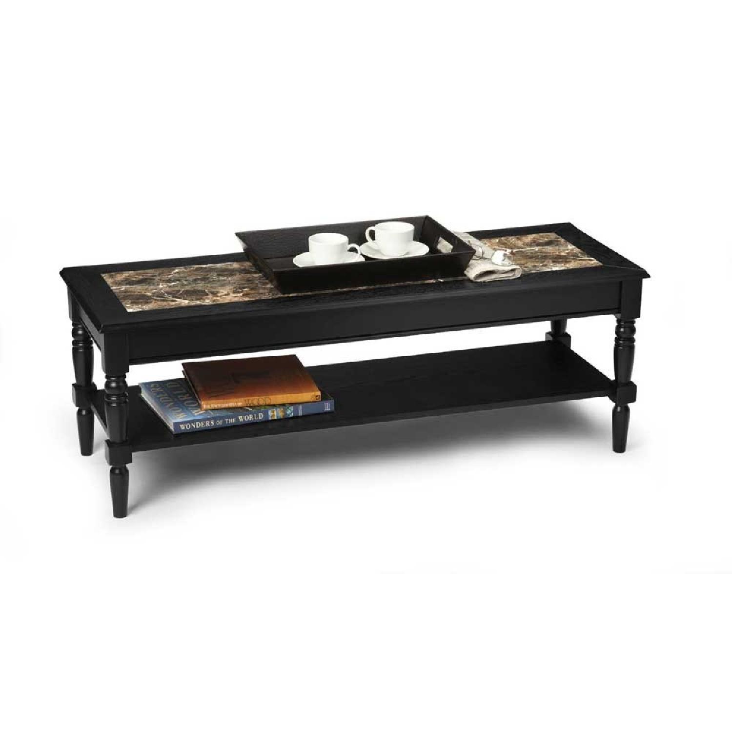 Convenience Concepts French Country Faux Marble Coffee Table - image-1