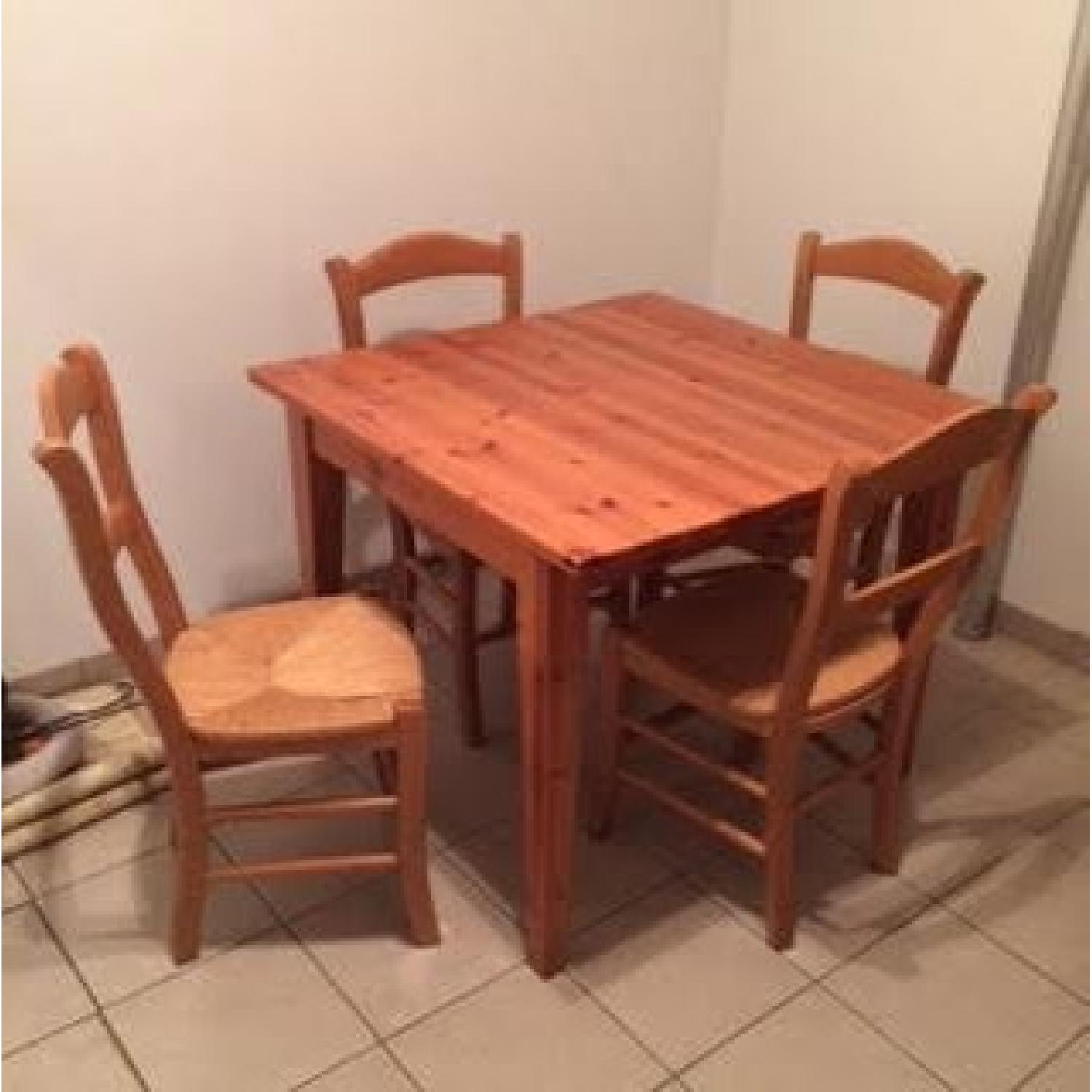 Pottery Barn Dining Table w/ 4 Isabella Side Chairs - image-2