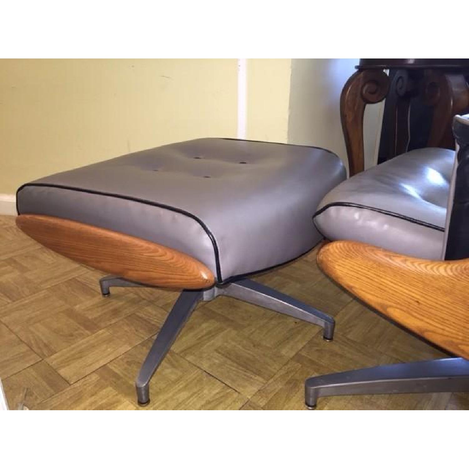 Heywood Wakefield Vintage Mid Century Modern Eames Lounge Chair & Ottoman - image-2