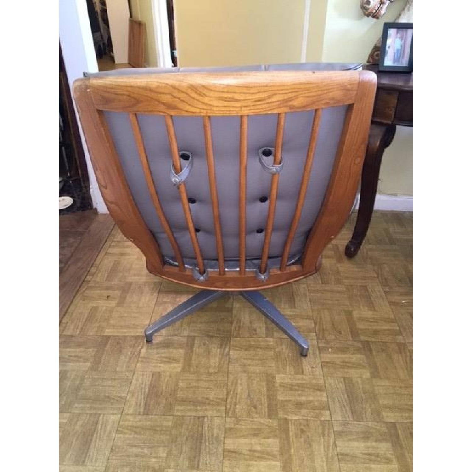 Heywood Wakefield Vintage Mid Century Modern Eames Lounge Chair & Ottoman - image-3