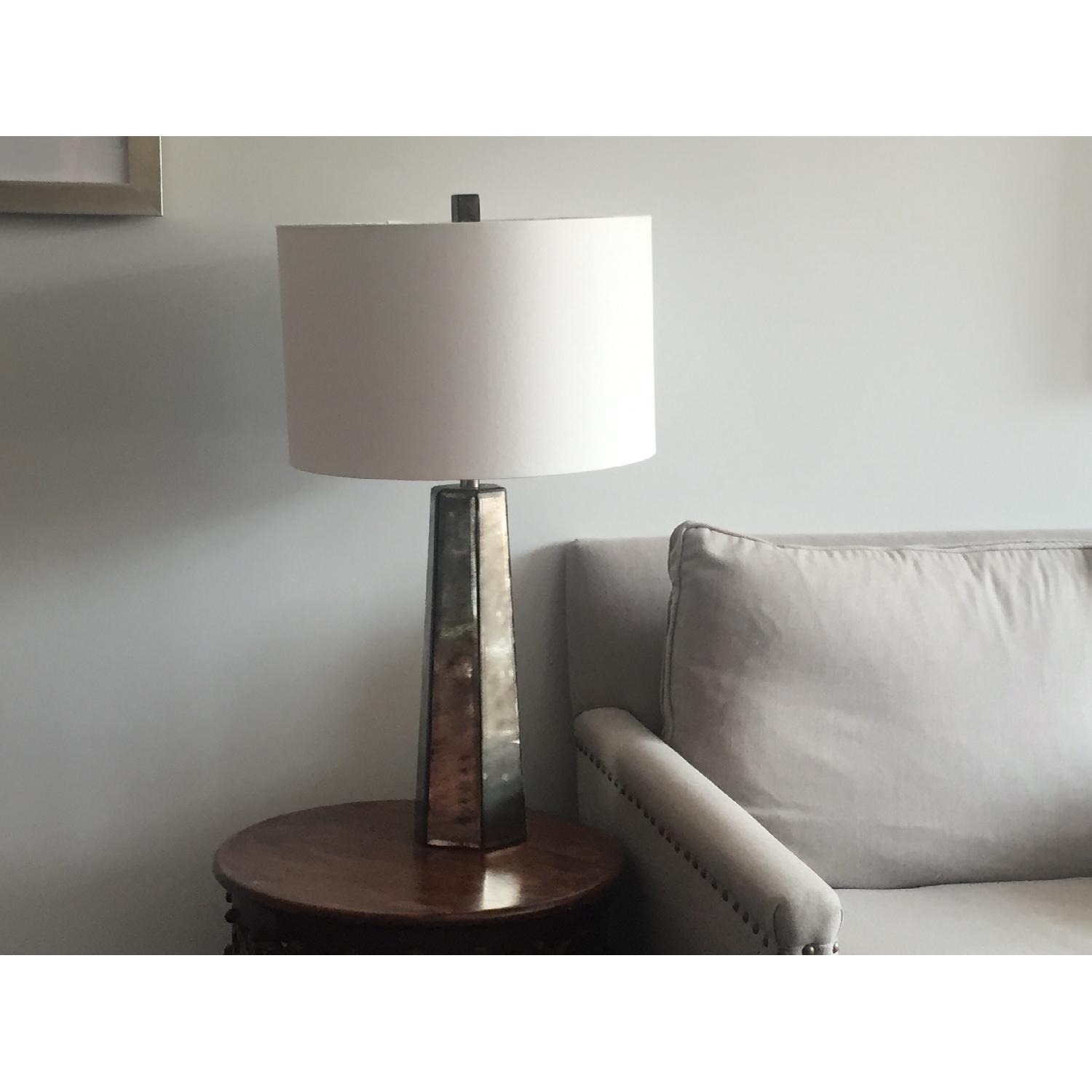 Antiqued Mirrored Lamp - image-1