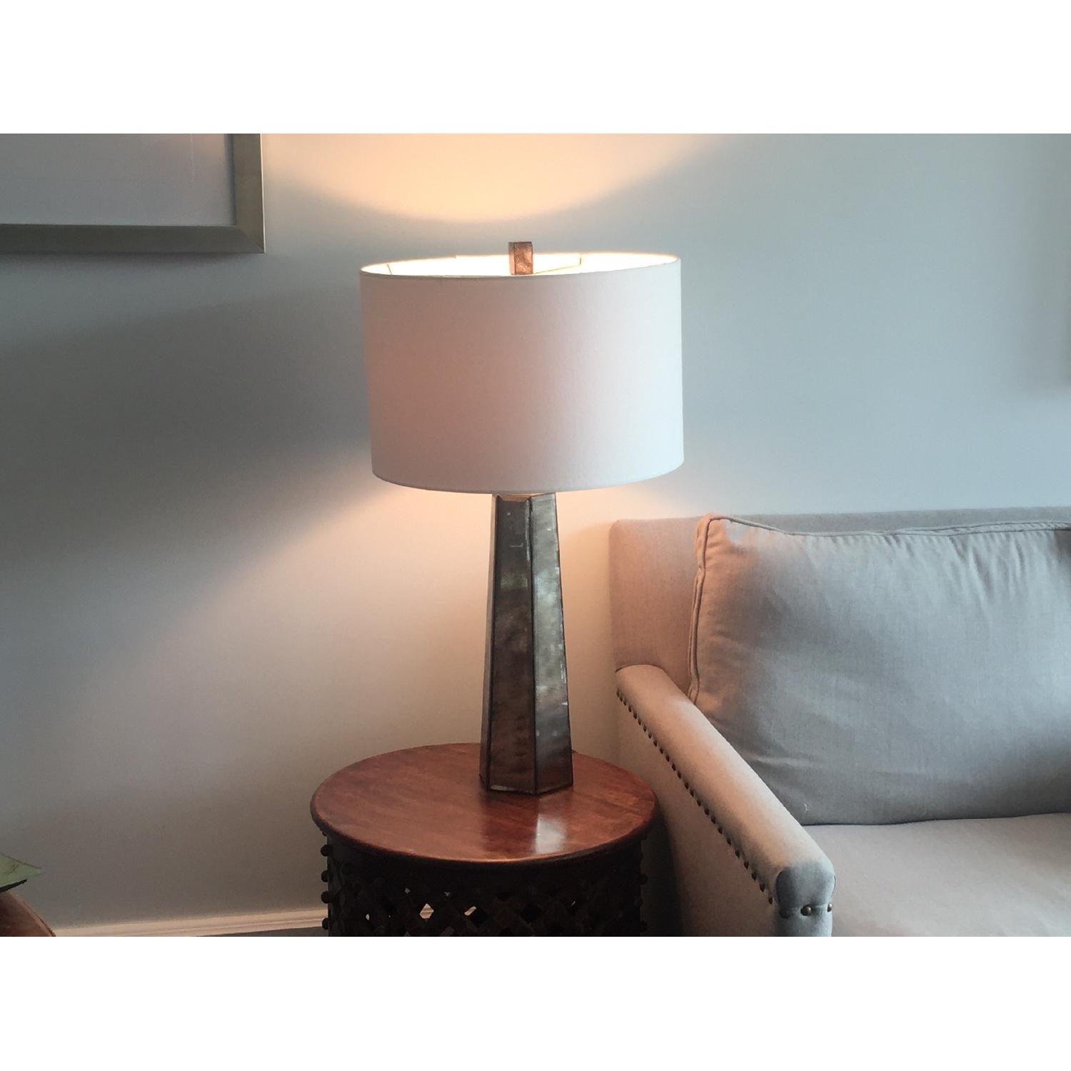 Antiqued Mirrored Lamp - image-2