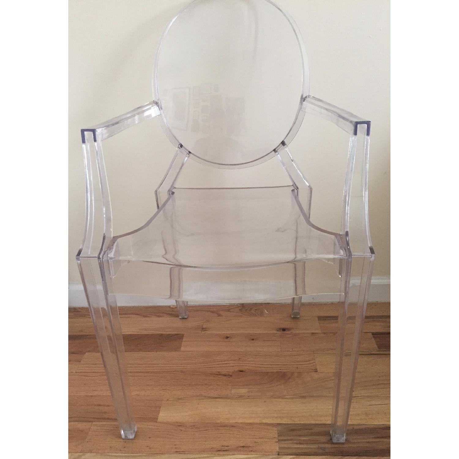Replica Louis Ghost Dining Armchair - image-1