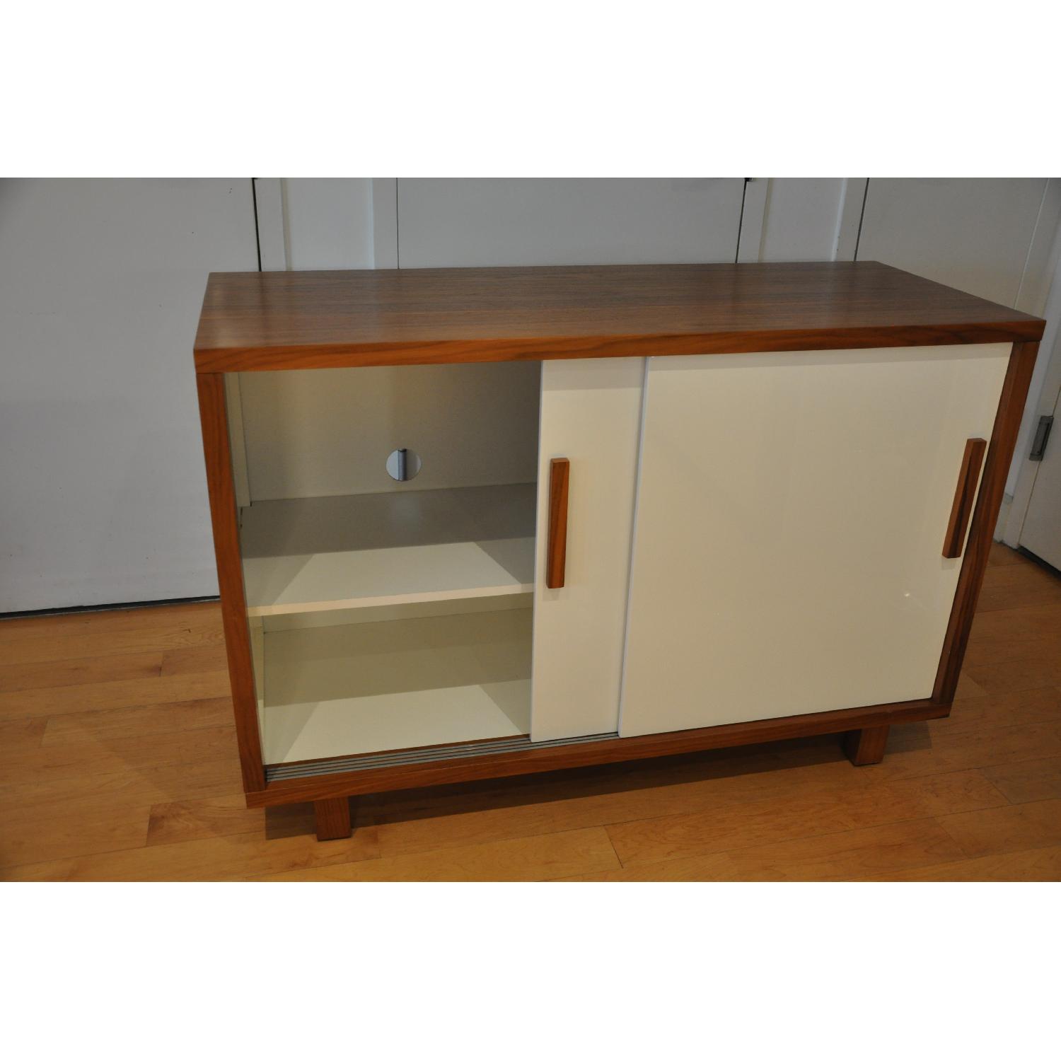 Crate & Barrel White Lacquer Sideboard - image-2