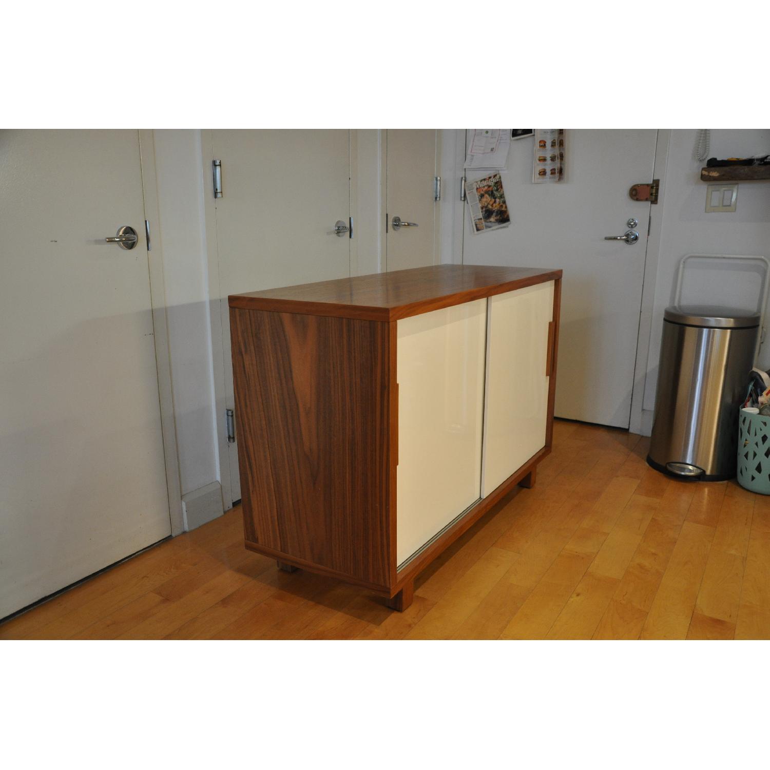 Crate & Barrel White Lacquer Sideboard - image-3