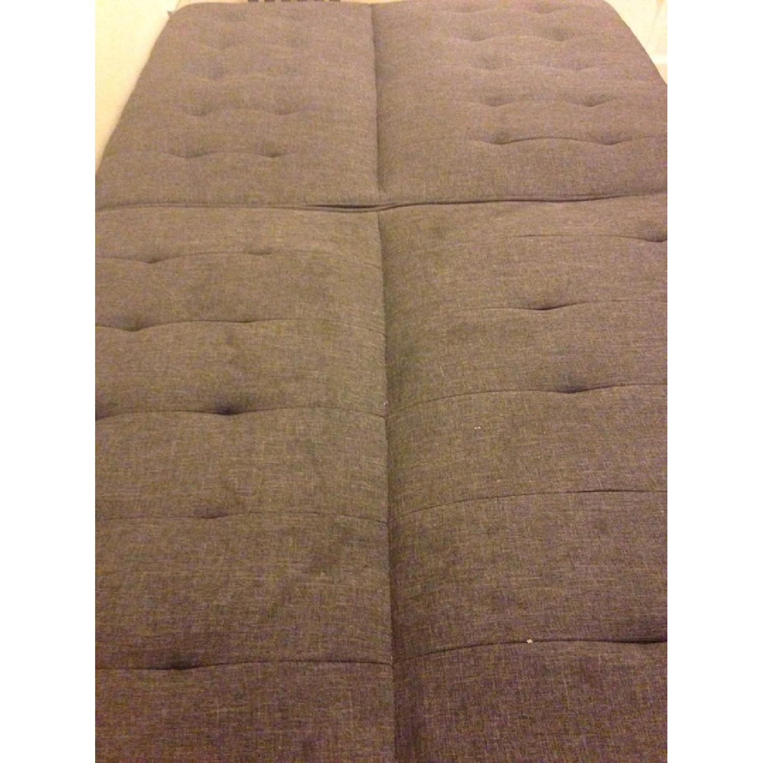 Grey Fold-up Futon Couch - image-4