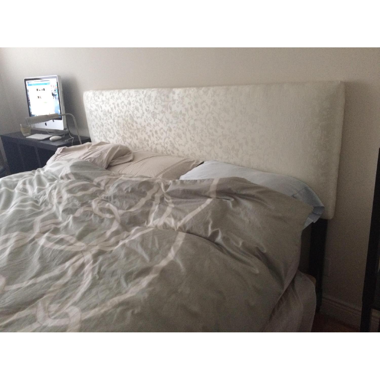 Skyline Furniture Lindsey King Headboard Upholstered in Parchment Damask - image-2