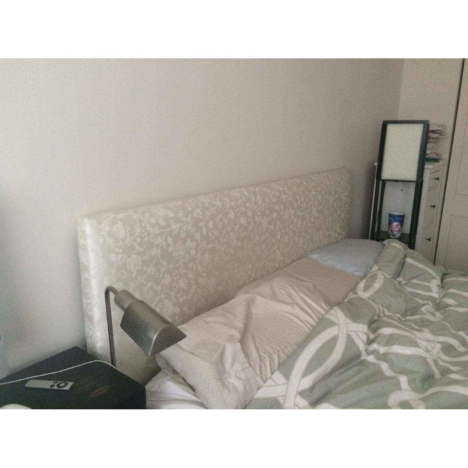 Skyline Furniture Lindsey King Headboard Upholstered in Parchment Damask - image-3