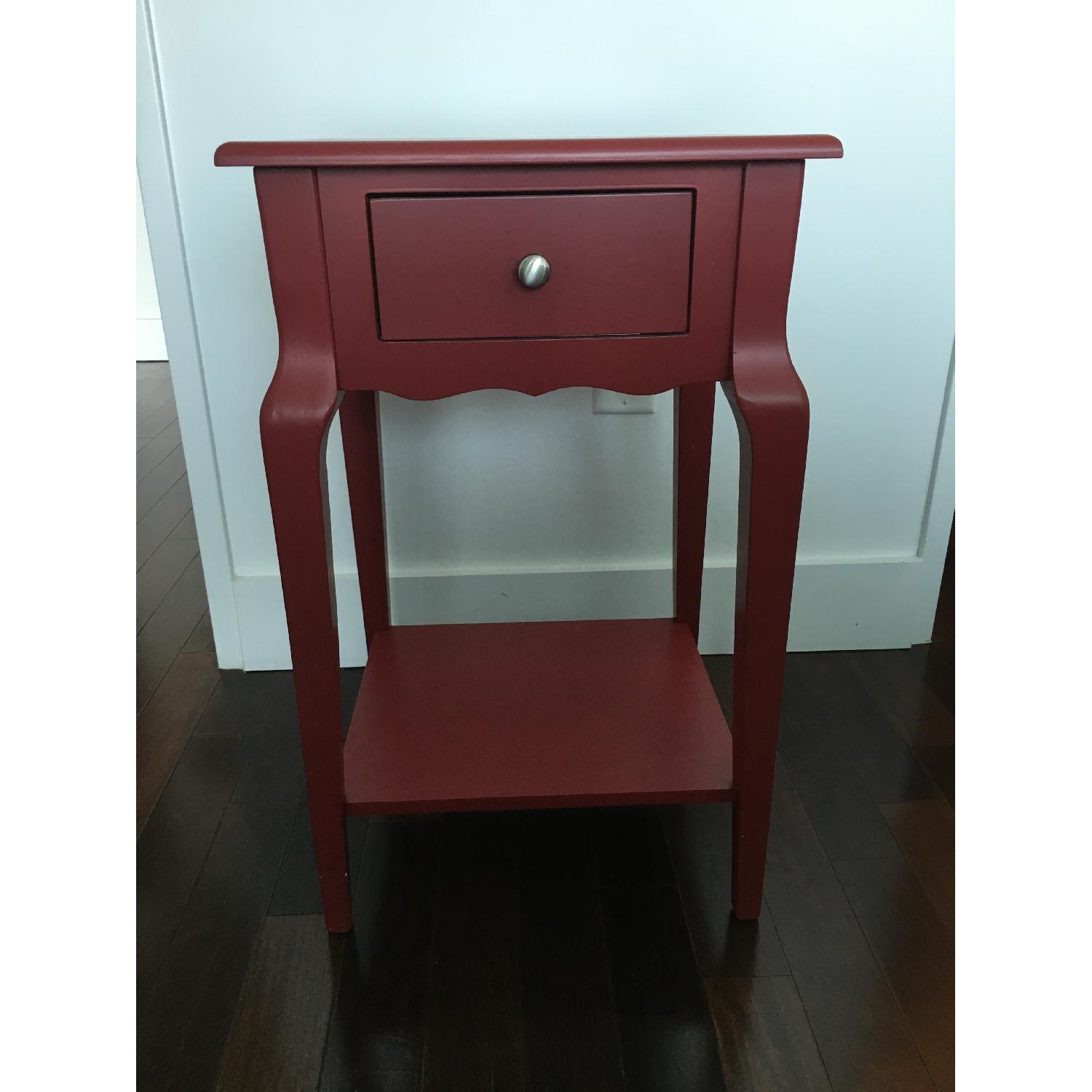 InspireQ Daniella 1 Drawer Wood Storage Accent End Table - image-1