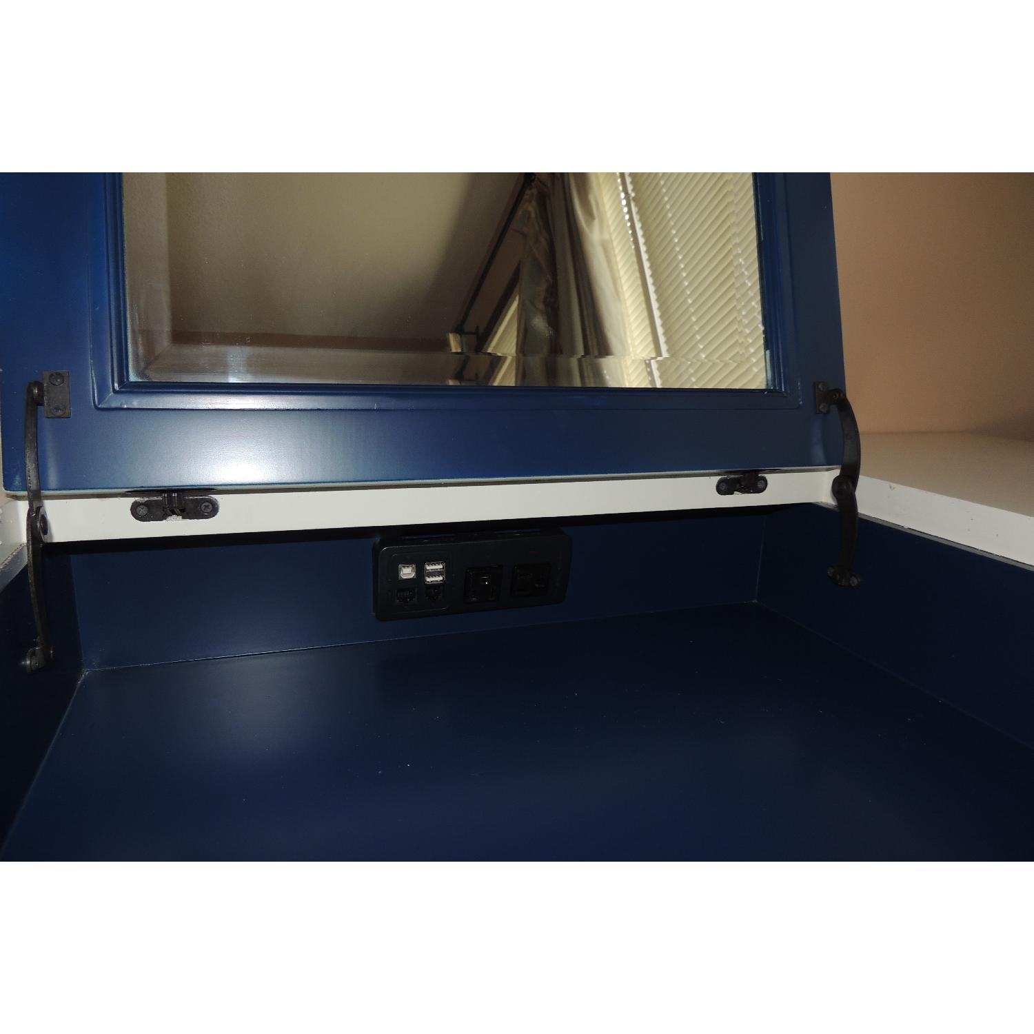 Pottery Barn White Desk & Vanity Charging Station - image-3