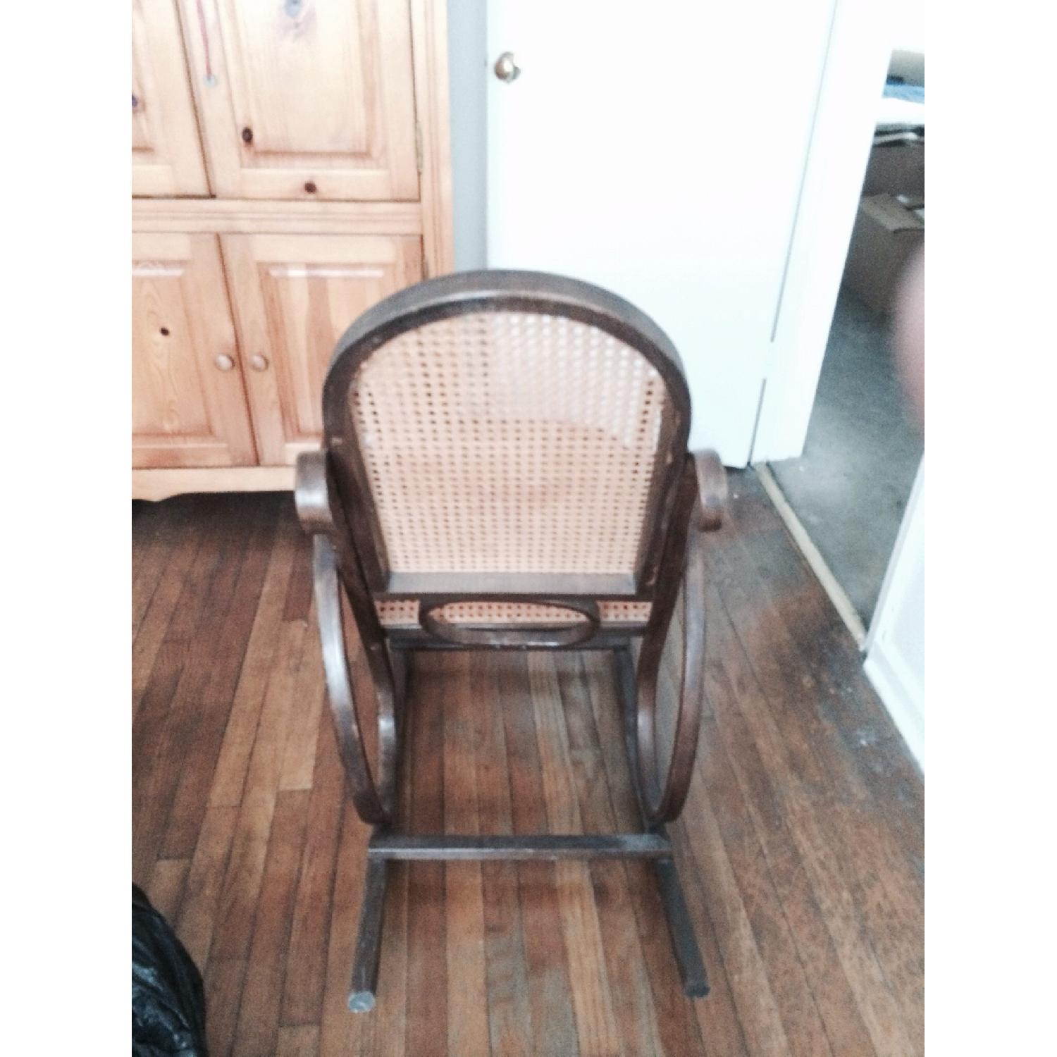 Rocking Wooden Rattan Chair - image-2